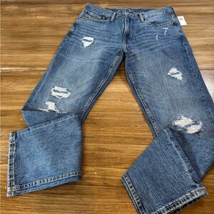 Old Navy Men's Blue Distressed Jeans